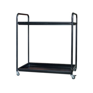Tea Trolley - 2 Shelves - 95 x 91 x 57 cm - 2TT001-black
