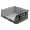Stack & Hang Parts Storage Bin - Small Plastic Container - Size 8 - 37.5 x 42 x 18 cm - Grey - BIN-8-GREY
