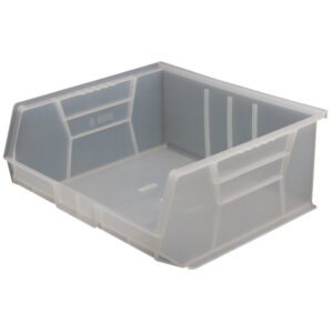Stack & Hang Parts Storage Bin - Small Plastic Container - Size 8 - 37.5 x 42 x 18 cm - Clear - BIN-8-CLEAR