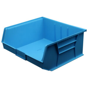 Stack & Hang Parts Storage Bin - Small Plastic Container - Size 8 - 37.5 x 42 x 18 cm - Blue - BIN-8-BLUE