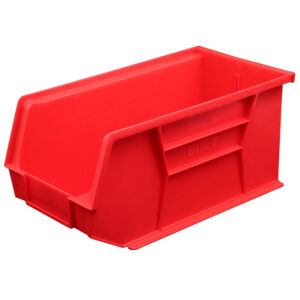 Stack & Hang Parts Storage Bin - Small Plastic Container - Size 7 - 37.5 x 21 x 18 cm - Red - BIN-7-RED