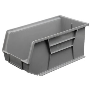 Stack & Hang Parts Storage Bin - Small Plastic Container - Size 7 - 37.5 x 21 x 18 cm - Grey - BIN-7-GREY