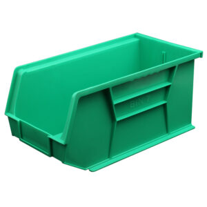 Stack & Hang Parts Storage Bin - Small Plastic Container - Size 7 - 37.5 x 21 x 18 cm - Green - BIN-7-GREEN