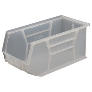 Stack & Hang Parts Storage Bin - Small Plastic Container - Size 7 - 37.5 x 21 x 18 cm - Clear - BIN-7-CLEAR