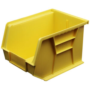Stack & Hang Parts Storage Bin - Small Plastic Container - Size 6 - 28 x 21 x 18 cm - Yellow - BIN-6-YELLOW