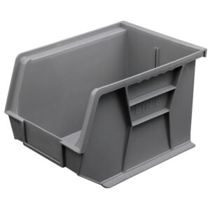 Stack & Hang Parts Storage Bin - Small Plastic Container - Size 6 - 28 x 21 x 18 cm - Grey - BIN-6-GREY