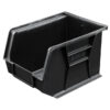 Stack & Hang Parts Storage Bin - Small Plastic Container - Size 6 - 28 x 21 x 18 cm - Black - BIN-6-BLACK