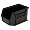 Stack & Hang Parts Storage Bin - Small Plastic Container - Size 4 - 21 x 14 x 13 cm - Black - BIN-4-BLACK