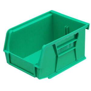 Stack & Hang Parts Storage Bin - Small Plastic Container - Size 2 - 13.5 x 10.5 x 7.5 cm - Green - BIN-2-GREEN