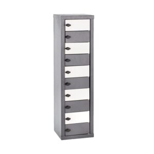 Tablet Locker - Steel - 10 Compartments - 81 × 30 × 45 cm - Grey - TABLET10