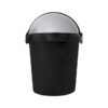 Plastic Rubbish Bin - Push Bin - 25L - Black - SAL033BL
