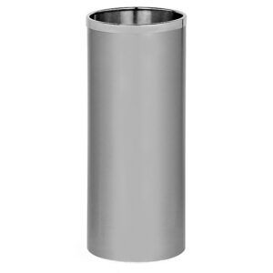 Steel Litter Bin - Free Standing - 240 Ø x 600 (H) mm - Silver - 781SI