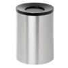 Steel Litter Bin - Wide - Swivel Funnel Top Lid and Bin Liner - Solid - 400 Ø x 600 (H) mm - Stainless Steel - 772SS-027SD