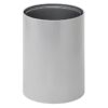 Steel Litter Bin - Wide - No Lid or Liner - Solid - 400 Ø x 600 (H) mm - Silver - 765SI