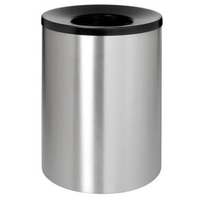 Stainless Steel Litter Bin - Coastal Grade - Non Rust - Funnel Top Lid - 400 Ø x 600 (H) mm - 674NR