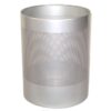 Steel Litter Bin - Jumbo - Perforated - 460 Ø x 620 (H) mm - Silver - 667SI