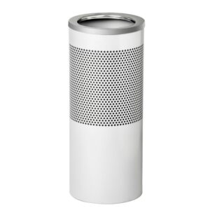 Stainless Steel Litter Bin - Perforated - Rim Lid - 240 Ø x 600 (H) mm - Silver - 595SI