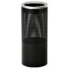 Stainless Steel Litter Bin - Perforated - Rim Lid - 240 Ø x 600 (H) mm - Black - 595BL