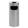 Ashtray Litter Bin - Steel Powder Coated - Free Standing - 240 Ø x 600 (H) mm - Silver - 506SI