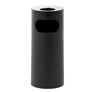 Ashtray Litter Bin - Steel Powder Coated - Free Standing - 240 Ø x 600 (H) mm - Black - 506BL