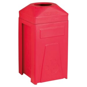 Modulus Plastic Recycle Bin - With Interior Lid and Bin Liner- 40 x 40 x 95cm - Colour Options - RECMDOBRDRECMDILRD
