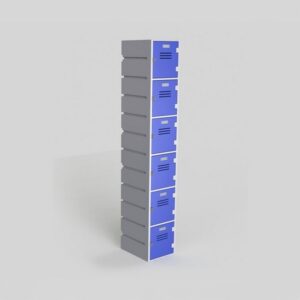 Plastic Locker - Solid Door - HACCP Compliant - Flat Top - 6 Tier - LOCKER6SOLID-FLAT