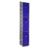 Plastic Locker - Solid Door - HACCP Compliant - Slanted Top - 3 Tier - LOCKER3SOLID-SLANT