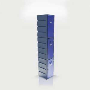 Plastic Locker - Solid Door - HACCP Compliant - Flat Top - 3 Tier - LOCKER3SOLID-FLAT