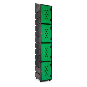 Ecolite Plastic Locker - HACCP Compliant - Slanted Top - 4 Tier - ECOLITELOCKER4