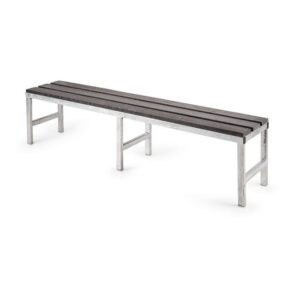 Canteen Bench - Single - Open Slats - Plastic - 175cm - BENCHSNGOPEN1750