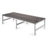 Canteen Bench - Double - Open Slates - Plastic - 175cm - BENCHDBLEOPEN1750