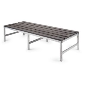 Canteen Bench - Double - Open Slates - Plastic - 175cm - BENCHDBLEOPEN1750