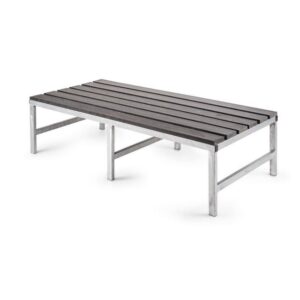 Canteen Bench - Double - Open Slats - Plastic - 150cm - BENCHDBLEOPEN1500