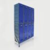 Plastic Clothes Lockers on Frame - 8 x Flat Top Lockers - HACCP - 8CF-FLAT