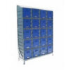 Plastic Food Lockers on Frame - 4 x 5-Tier (20 Tiers) - Slanted Top - HACCP - 20FF-SLANTED