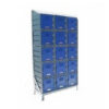 Plastic Food Lockers on Frame - 3 x 5-Tier (15 Tiers) - Slanted Top - HACCP - 15FF-SLANTED