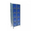 Plastic Food Lockers on Frame - 2 x 5-Tier (10 Tiers) - Slanted Top - HACCP - 10FF-SLANTED