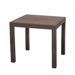 Plastic Square Table - Elite - 4 Seater - Cappuccino