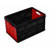 Plastic Crate - Foldable - Black and Red - 59 x 39 x 62 cm - Pack of 5