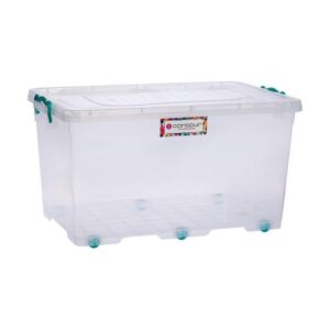 50L Clip and Lock Plastic Storage Box - Colour Options - Pack of 5