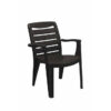 Plastic High Back Chair - Mia - Black