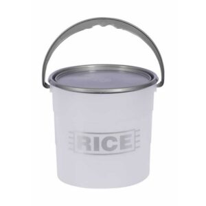 10L Plastic Bucket and Lid - Rice - Pack of 5