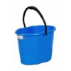 15L Plastic Bucket - Handle - No Lid - Pack of 5