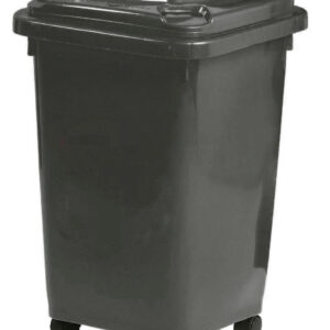 Wheelie Bin - 50L - 4 Wheel - Plastic - Black - 0244