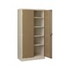 Steel Stationery Cupboard - Metal Storage Cabinet - 4 Shelves - Ivory Karoo - 180 x 90 x 35 cm - SC350IK-ivorykaroo