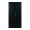 Steel Stationery Cupboard - Metal Storage Cabinet - 4 Shelves - Black - 180 x 90 x 35 cm - SC350BK-black
