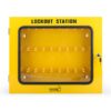 Lockout Station - Holds 60 Locks - Yellow - Steel - 56 x 7 x 46 x 7 cm