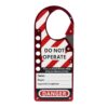Lockout Hasp - Aluminium Label - Red - Heavy Duty - 17.8 x 7.4 x 5.4 cm