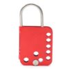 Lockout Hasp - Stainless Steel - Butterfly - Red - 8 Hole - 7 x 5.8 x 0.5 cm