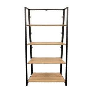 Shelving - 4 Tier - Wood and Steel - 65 x 32 x 133 cm - HH300107